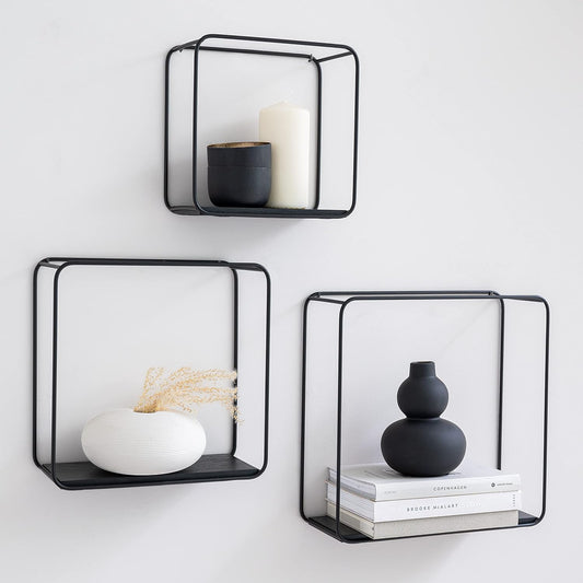 Anasay Wall Shelf Set, 3-Piece Hanging Shelf Wall Decoration and Shelf for Bathroom,