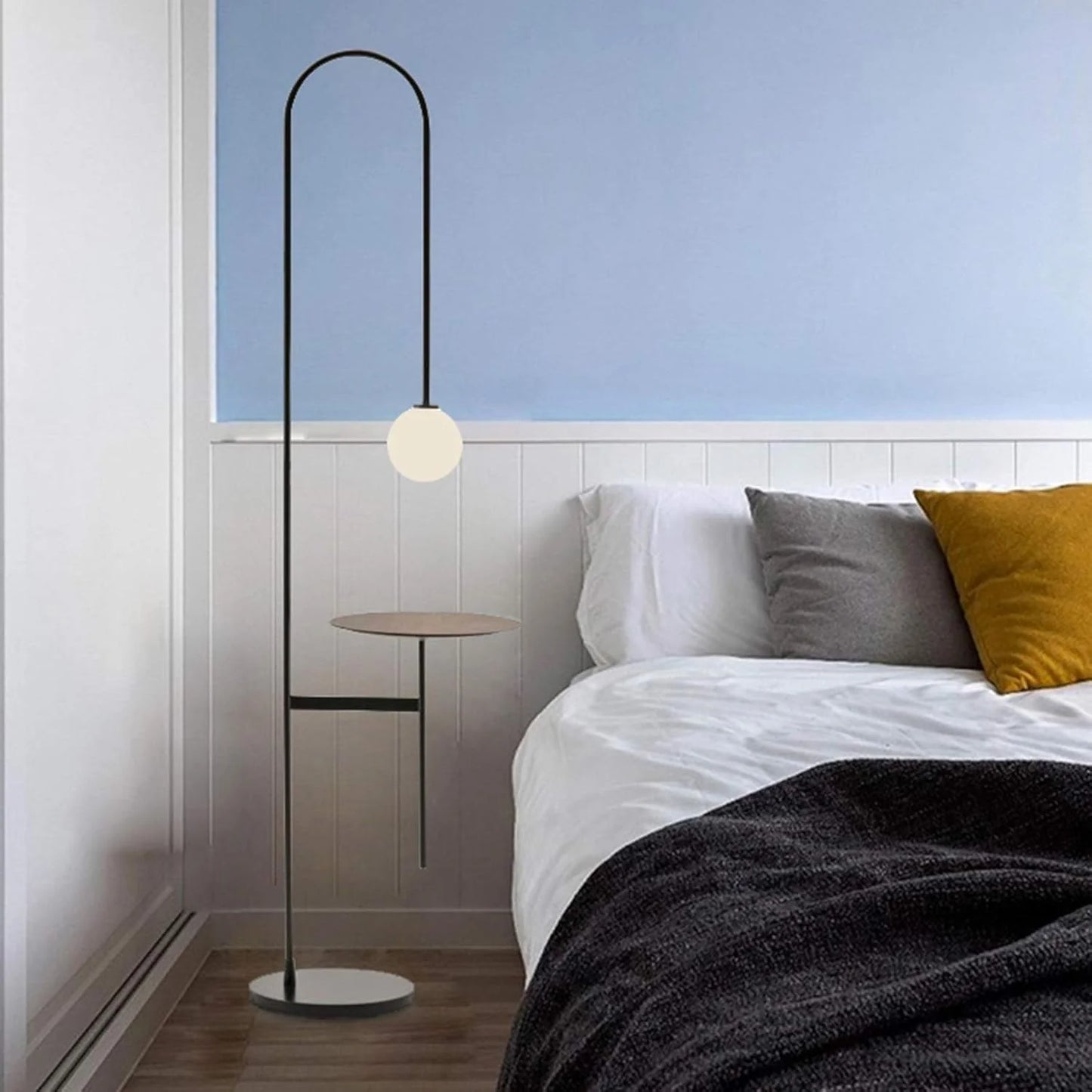 Modern Nordic Floor Lamp with Built-in Table