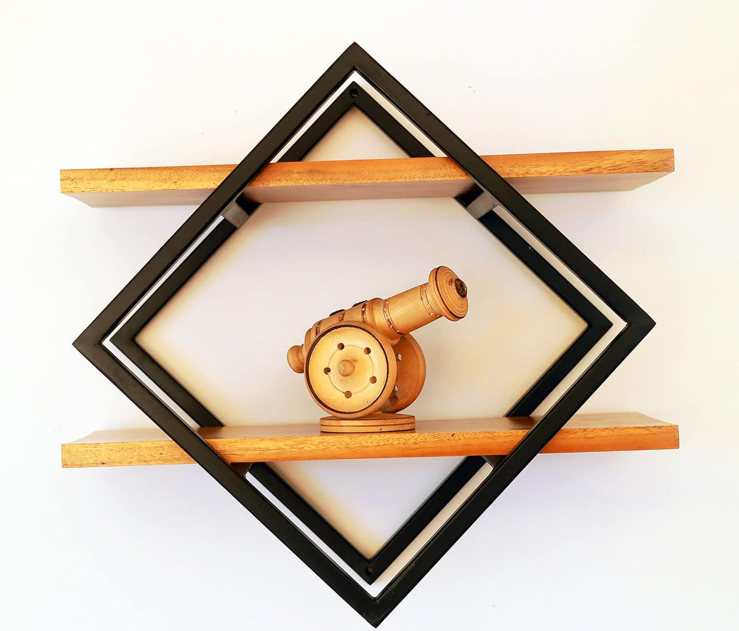 Anasay Wooden & Metal Floating Wall Shelf for Home Use, Indoor, As Well Outdoor, Bedroom, Offices and More Places