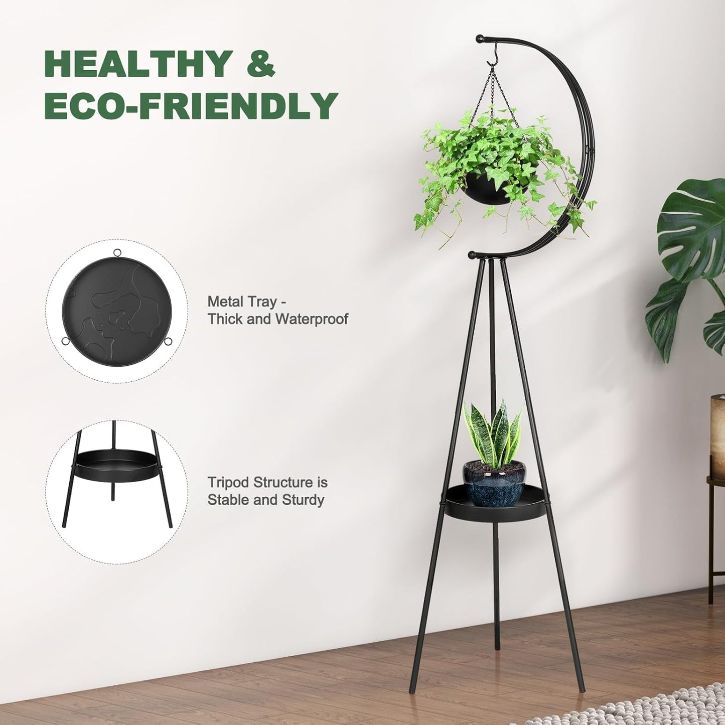 Modern Metal Moon Flower Stands