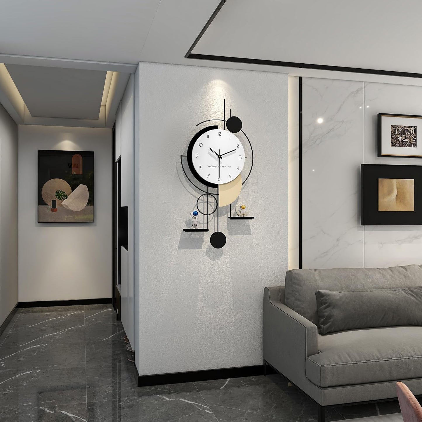 Orbit Shelf Luxe Wall Clock