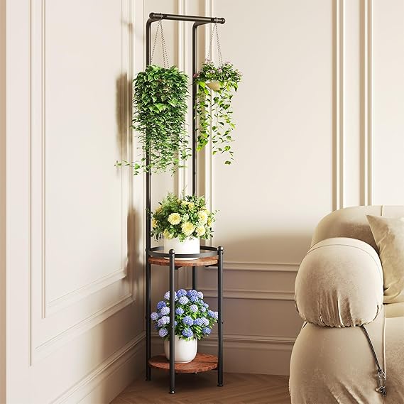 Anasay Plant Stands Plant Stand for Balcony Rust Proof Metal Plant Stand for Living Room