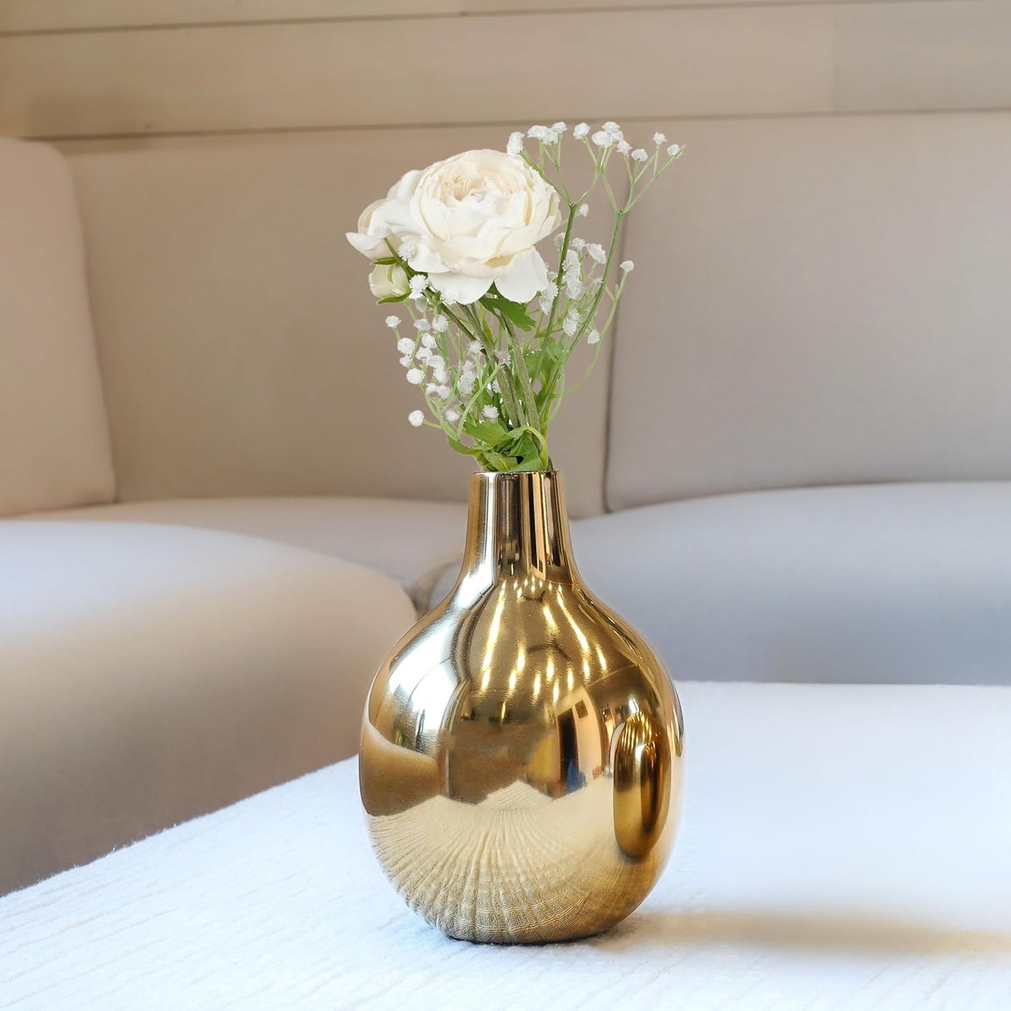 Anasay Metal Flower Vase for Table Decor