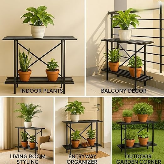 Anasay Plant Stands for Outdoor Balcony, Flower Pot Stand for Indoor Plants