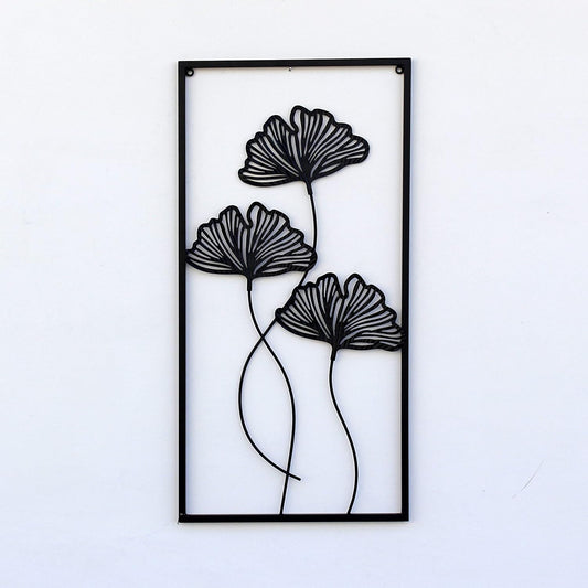 Anasay | Cratter “Nature in Frame” – Black Metal Wall Art Sculpture for Living Room, Home & Office