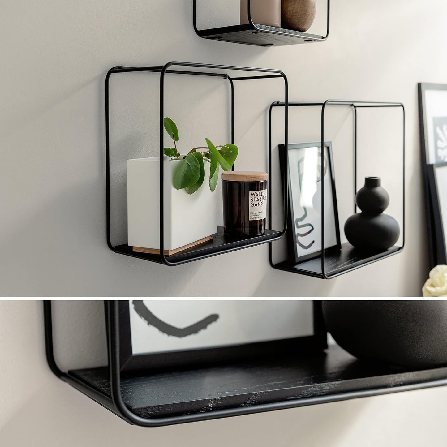 Anasay Wall Shelf Set, 3-Piece Hanging Shelf Wall Decoration and Shelf for Bathroom,