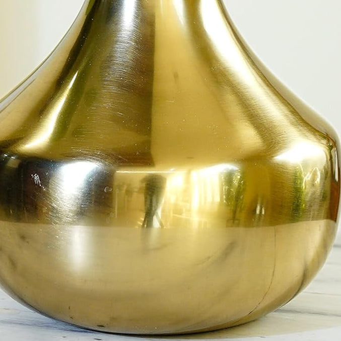 QC Anasay Elegant Golden Round Flower Vase