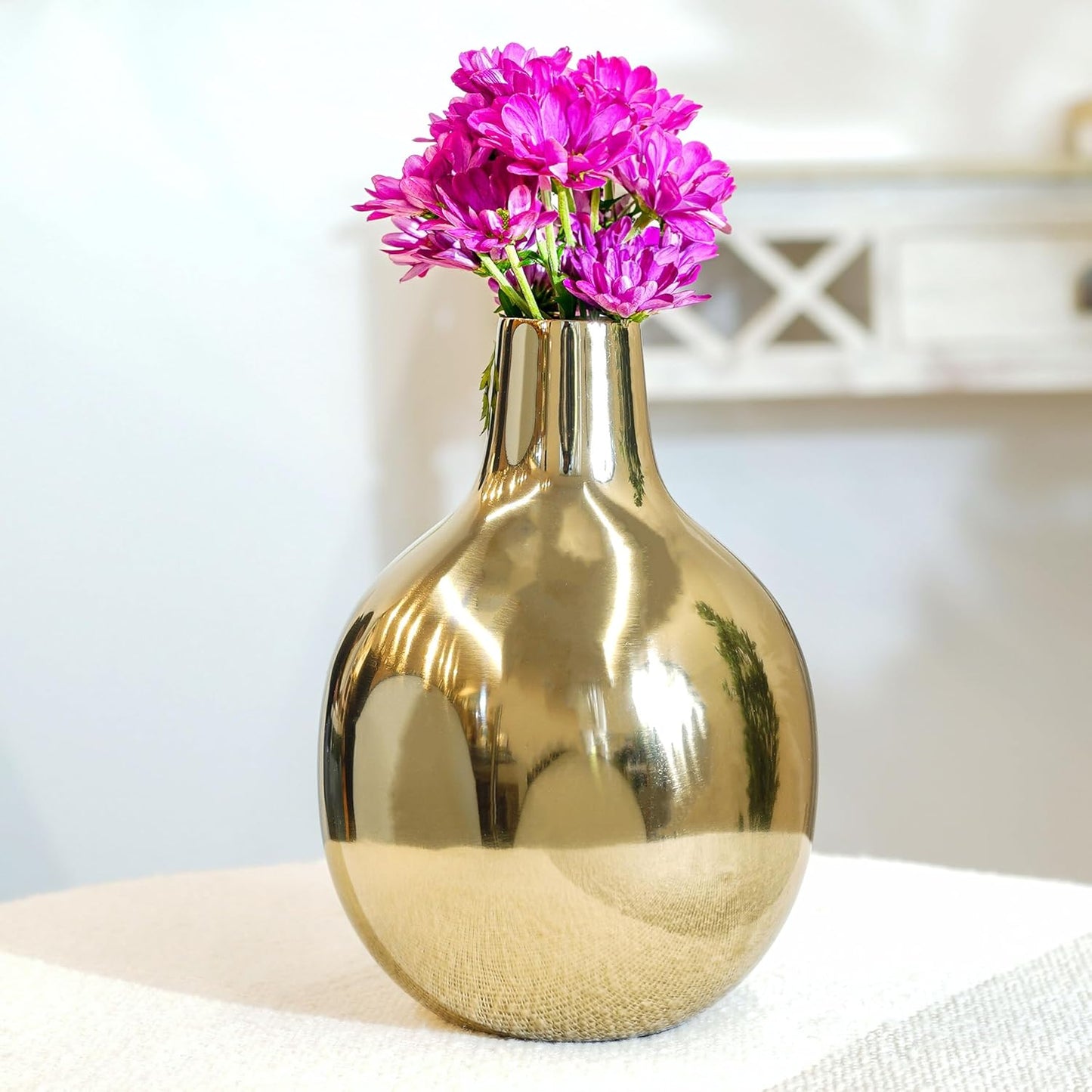 Anasay Metal Flower Vase for Table Decor