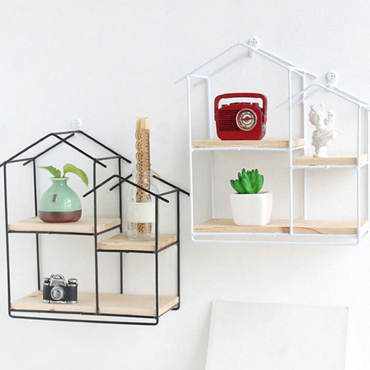 Anasay Floating Shelves for Wall House Wall Hanging Wall Decoration Rack Living Room Study Wrought Iron Shelf Wall