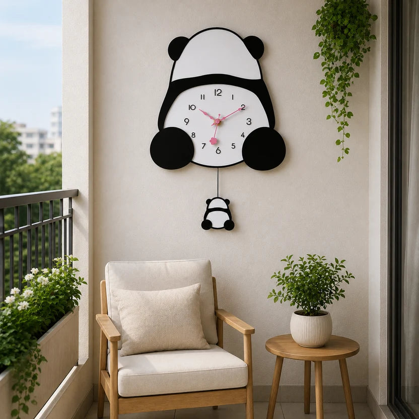 Premium Wall Clock Panda