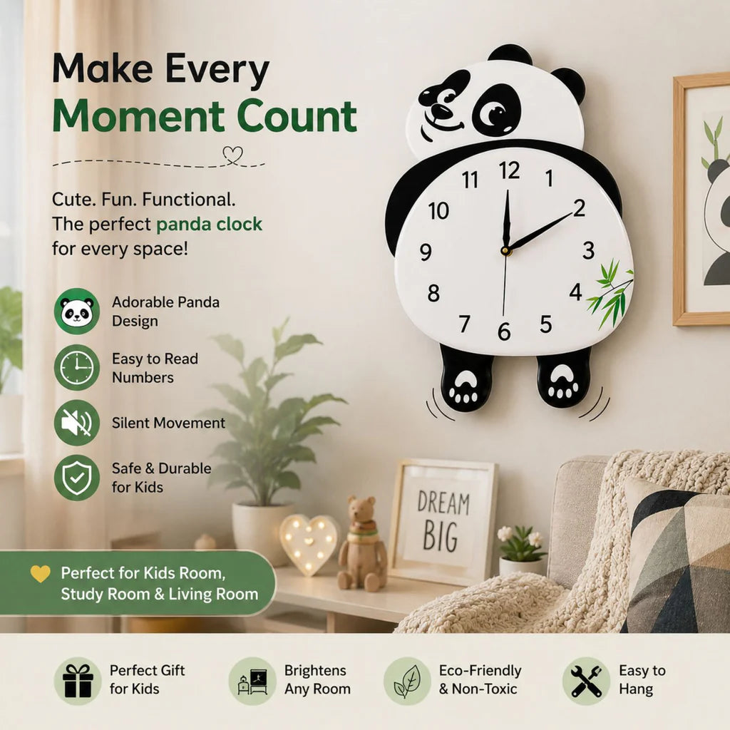 Premium Wall Clock Panda P