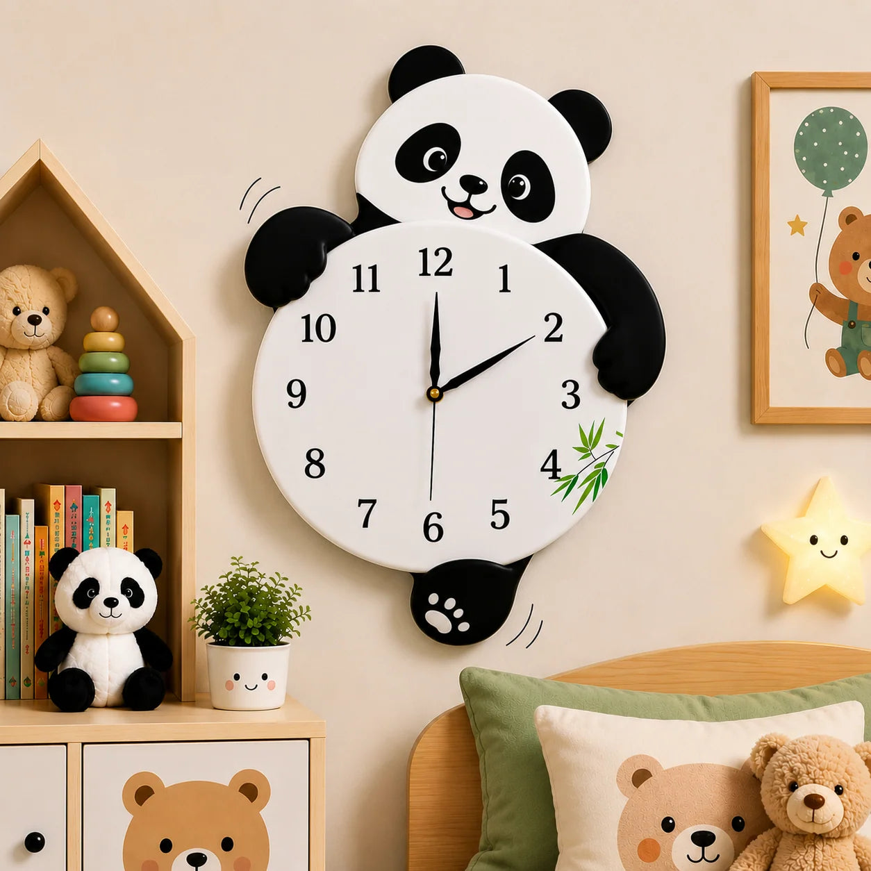 Premium Wall Clock Panda