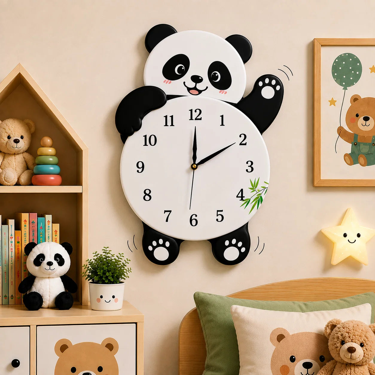 Premium Wall Clock Panda