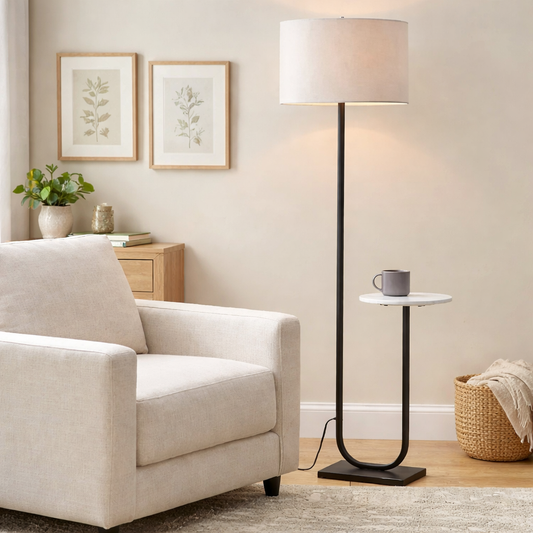 Luxury Floor Lamp with Side Table