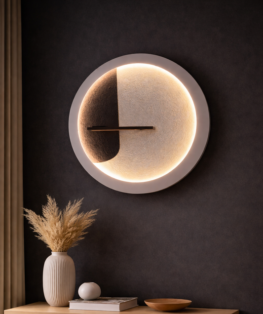 LunaRing LED Wall Decor with Floating Shelf