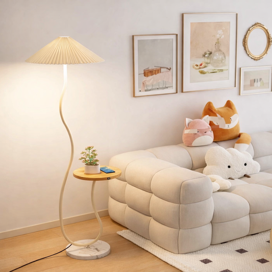 Anasay Elegant Pleated Standing Floor Lamp