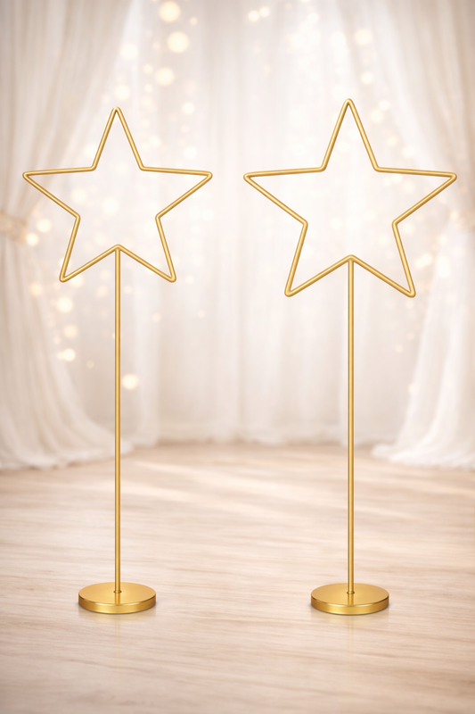 Anasay Wedding Arch Star  Metal Stand, 5 ft  set of 2