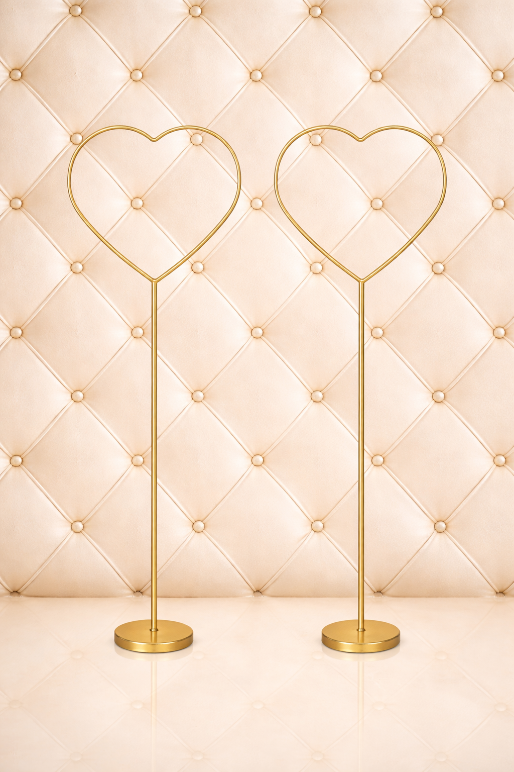 Anasay Wedding Arch Heart Metal Stand, 5 ft  set of 2
