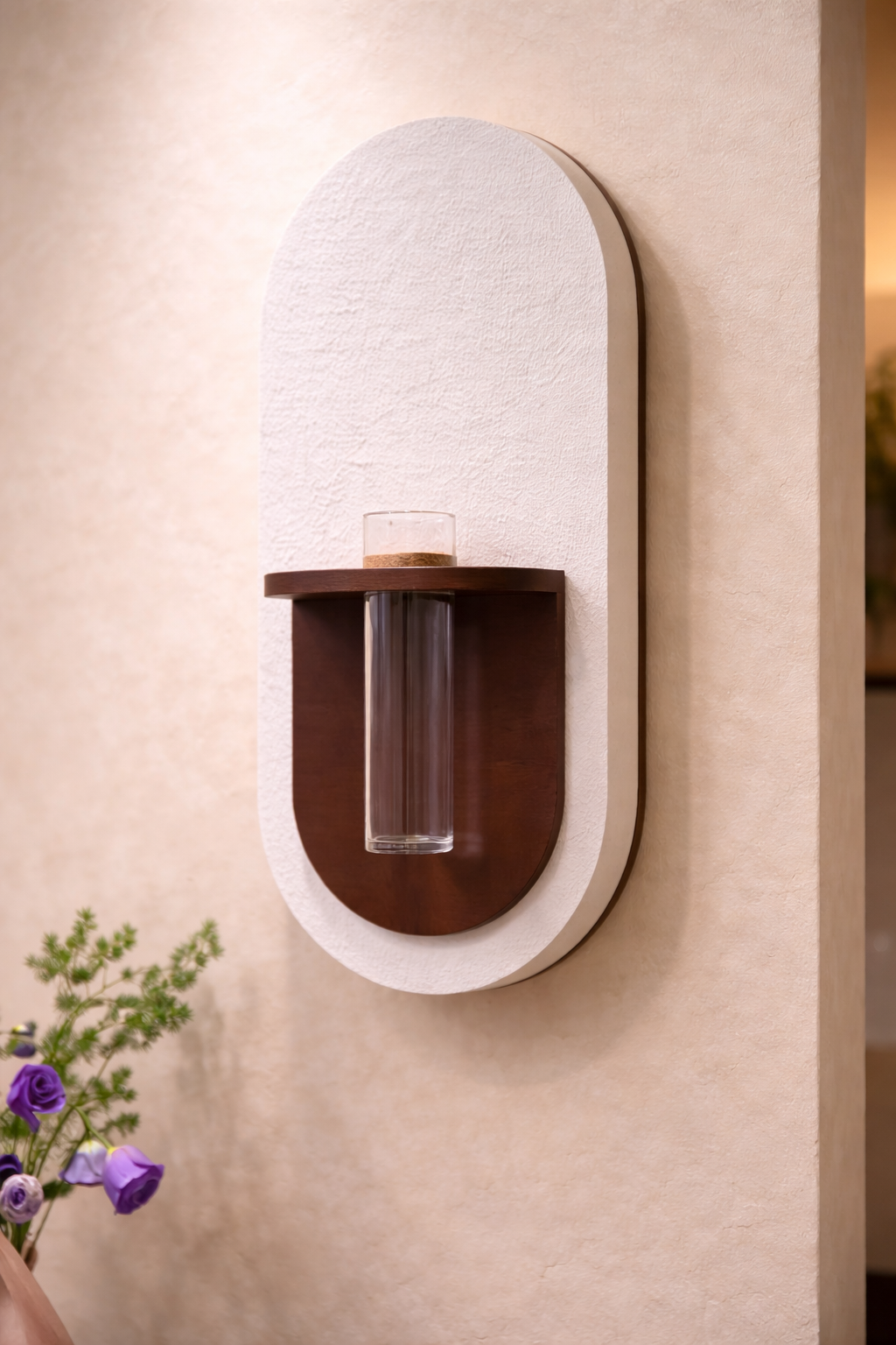Anasay Luxury Wall Vase Decor with Floral Arrangement