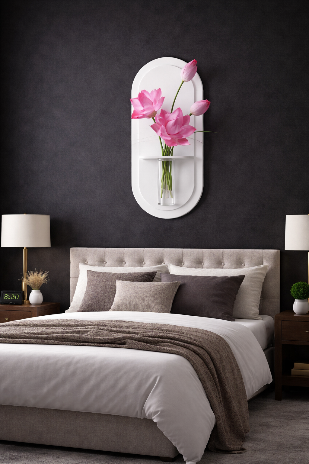 Anasay Luxury Wall Vase Decor with Floral Arrangement