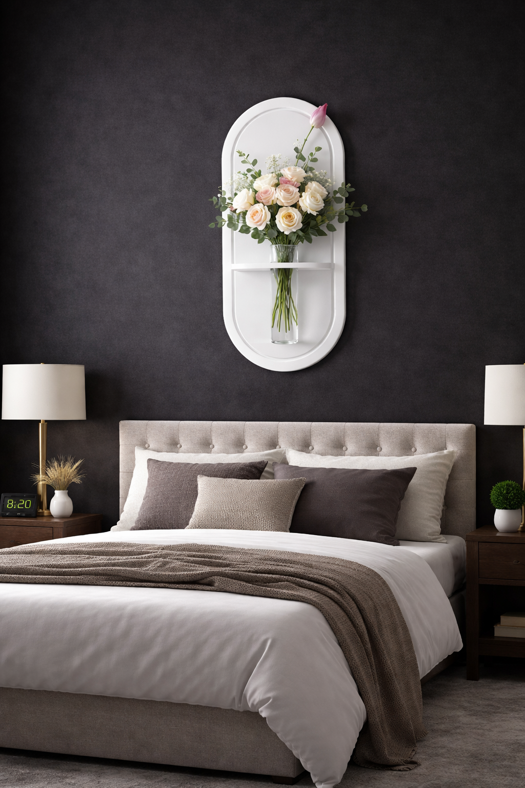 Anasay Luxury Wall Vase Decor with Floral Arrangement