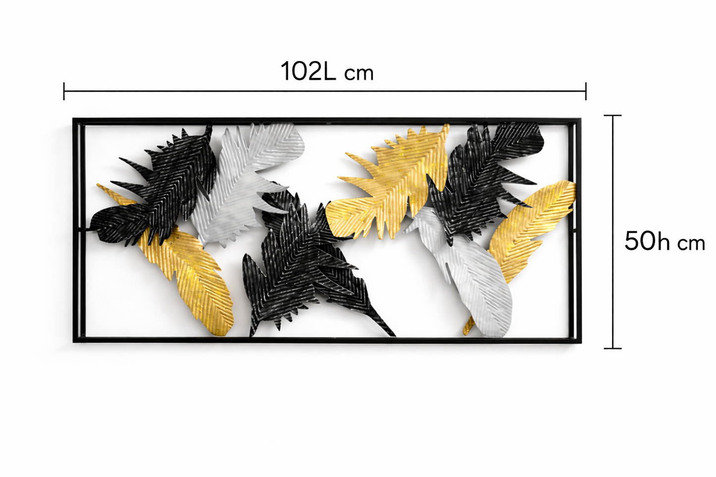 Luxury Palm Leaf Metal Wall Decor