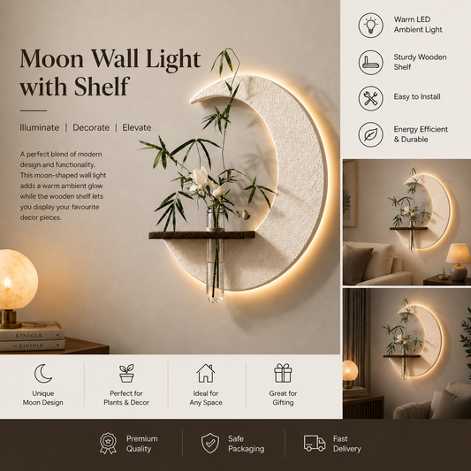 Moon Glow Wall Shelf Light