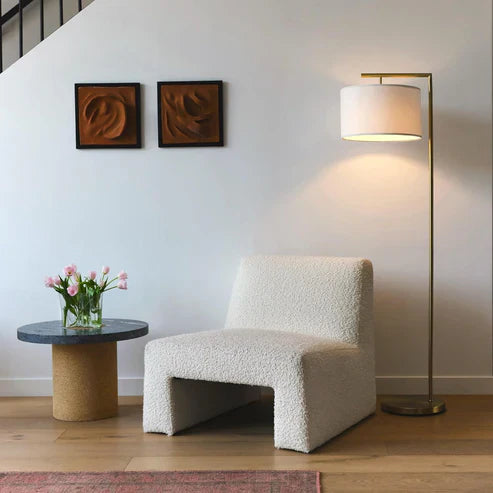 Golden Floor Lamp for Living Room & Bedroom Decor
