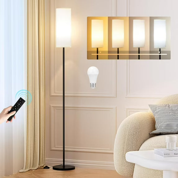 Anasay Modern Floor Lamp with Remote – Dimmable Light for Living Room, Bedroom & Office