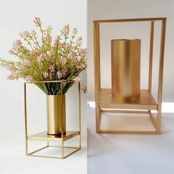 Anasay Enchanting Gold Metal Vases