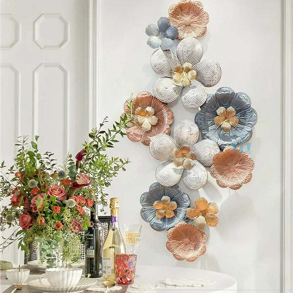 Luxury Floral Metal Wall Decor