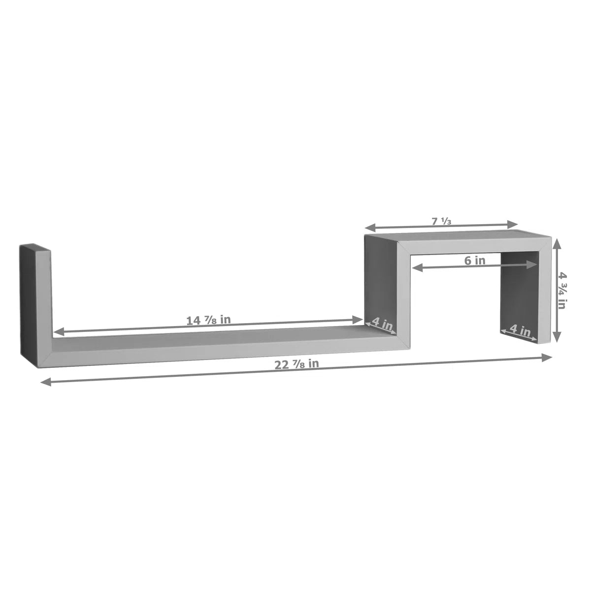 QC Anasay Taylorsville 2 Piece Floating Shelf