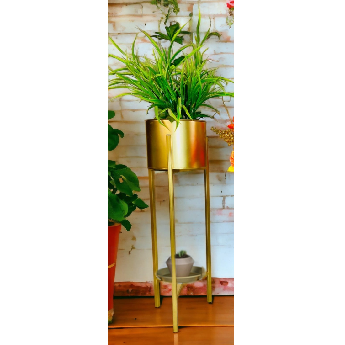 Modern Metal Floor Flower Stands Stand with Planter