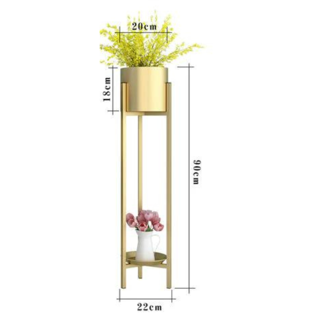 Modern Metal Floor Flower Stands Stand with Planter