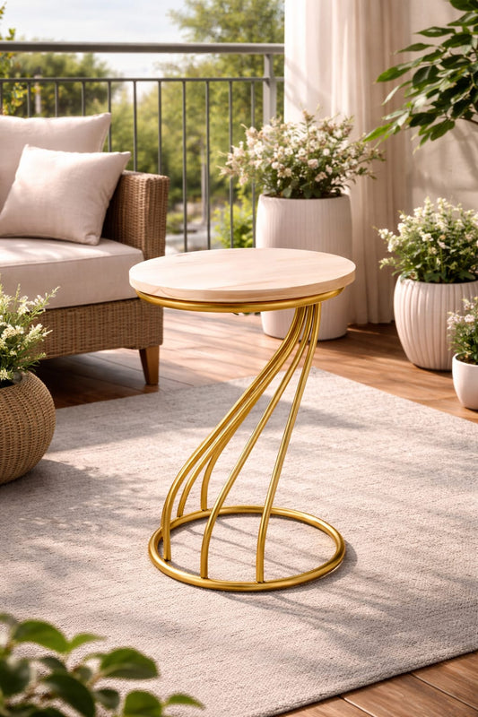 Anasay Modern  Metal side Table