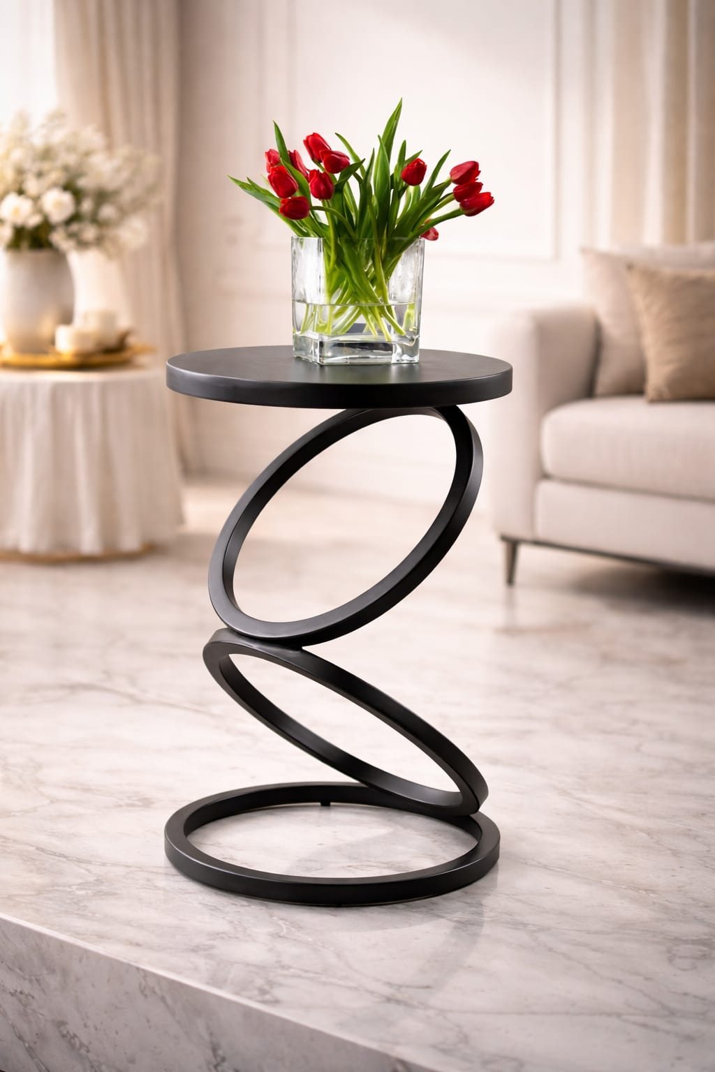 Anasay Modern  Metal side Table