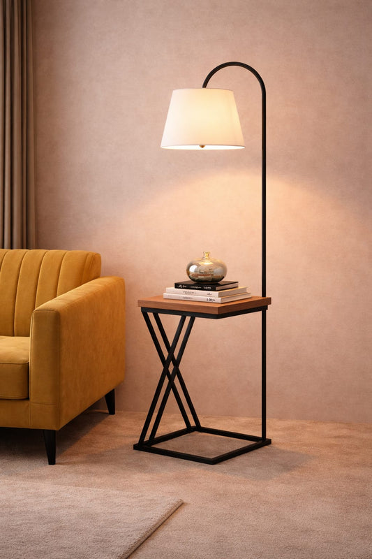 Classic Floor Lamp for Living Room Home Decoration Brown