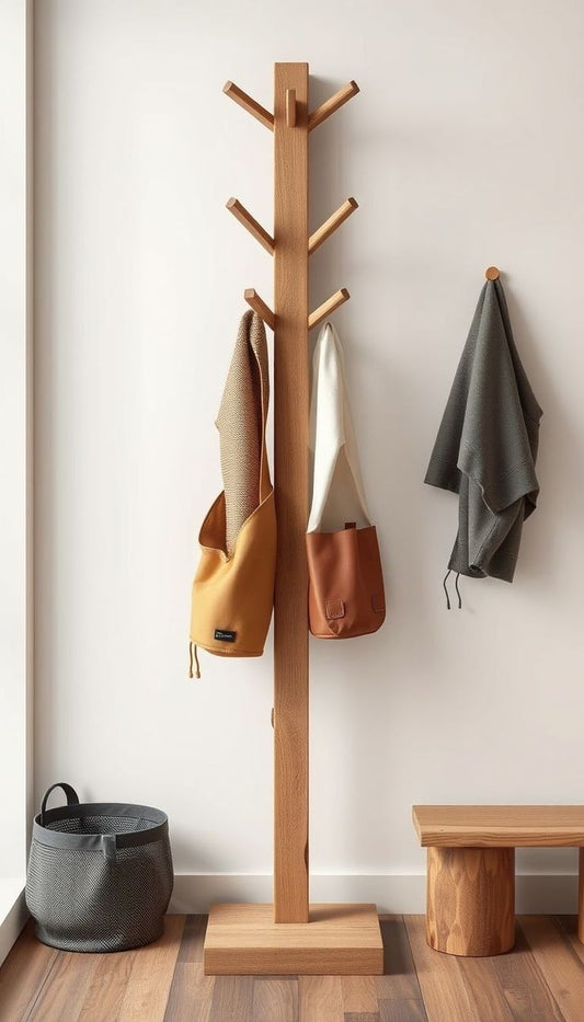 Anasay Modern Wood Cloth Stands