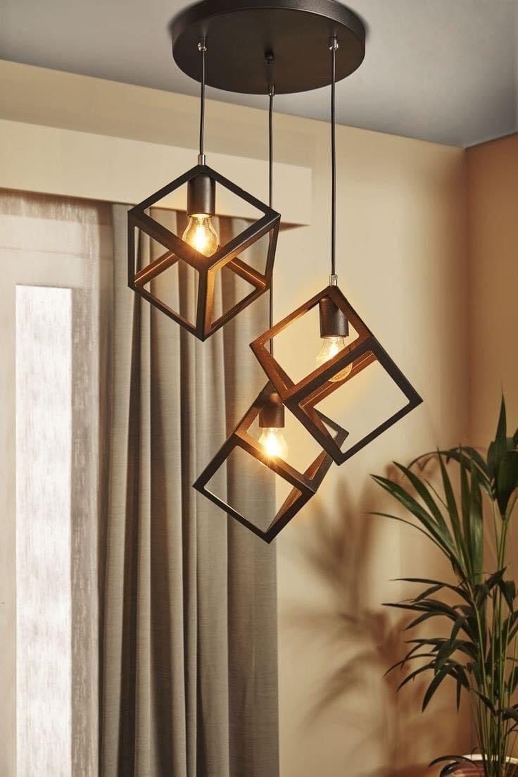 Anasay 3in1 Base Square Cube Hanging Lamp Square Cube Hanging Lamp