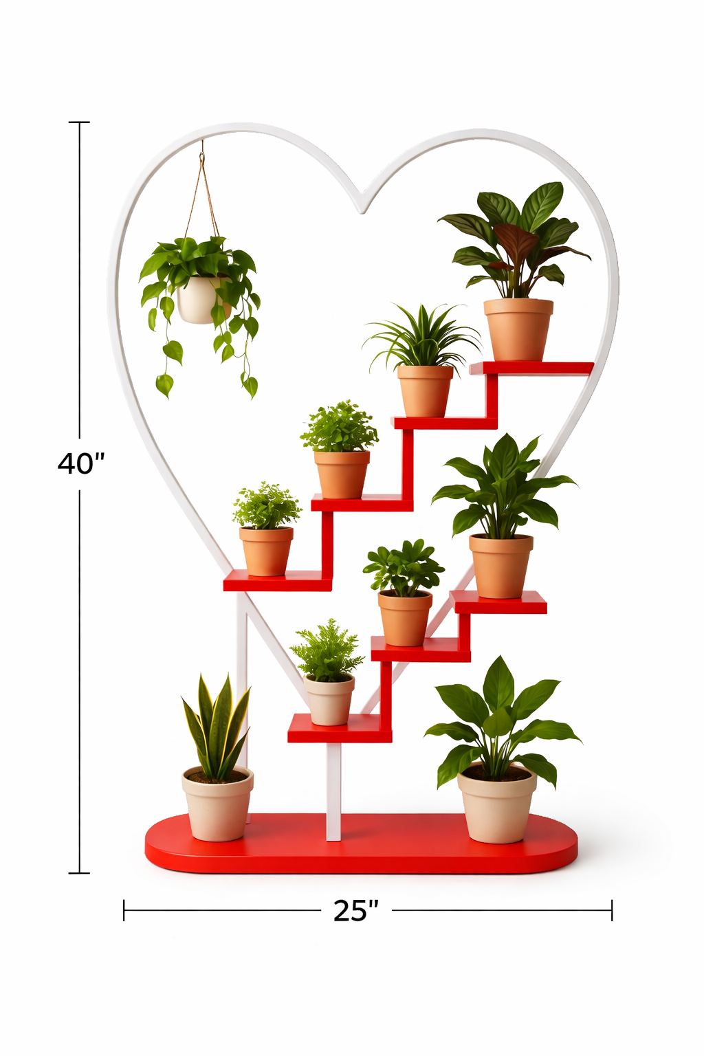 Modern Metal Heart Flower Stands