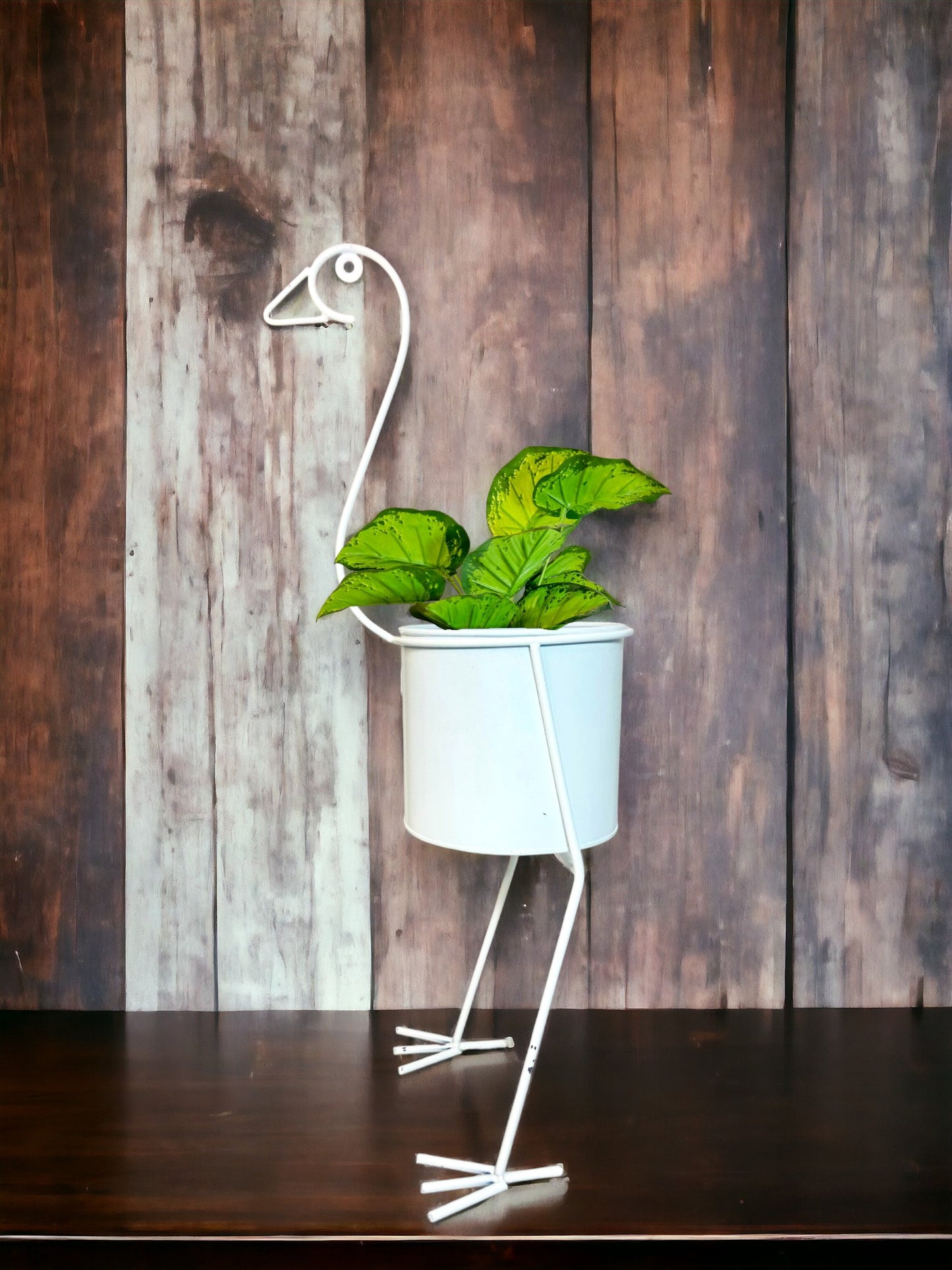 Modern Metal Flower Stands Planter Stand with Planter White Color