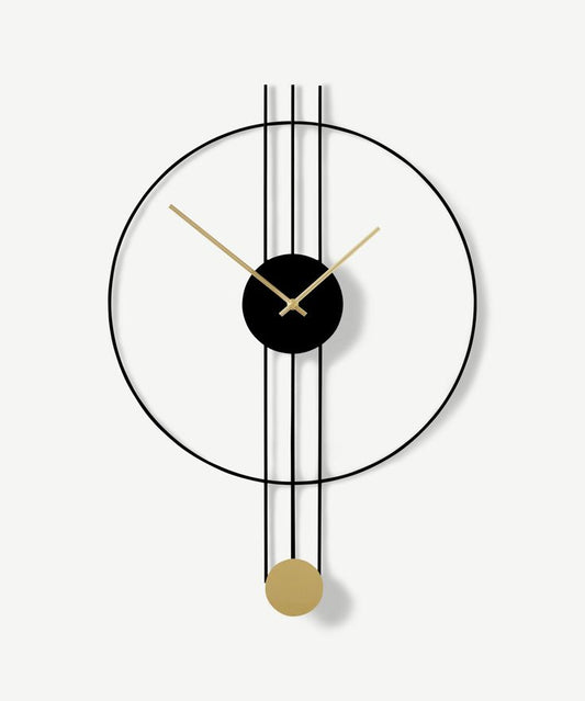 Anasay Modern Metal Wall Clock – Artistic Iron Timepiece with Decorative Sculpture Design