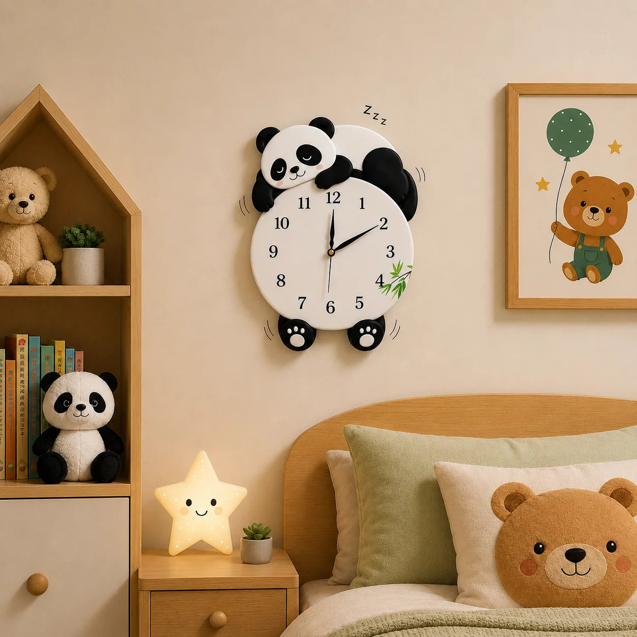 Premium Wall Clock Panda