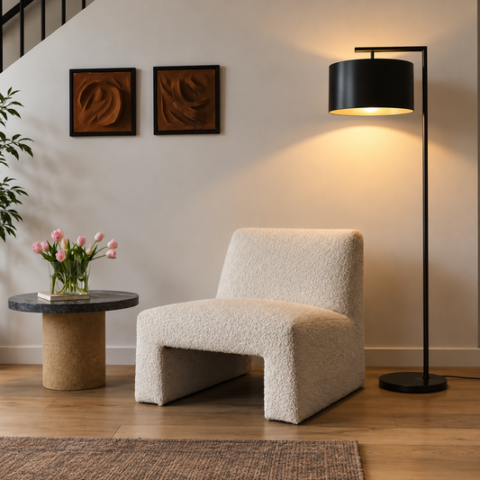 Golden Floor Lamp for Living Room & Bedroom Decor