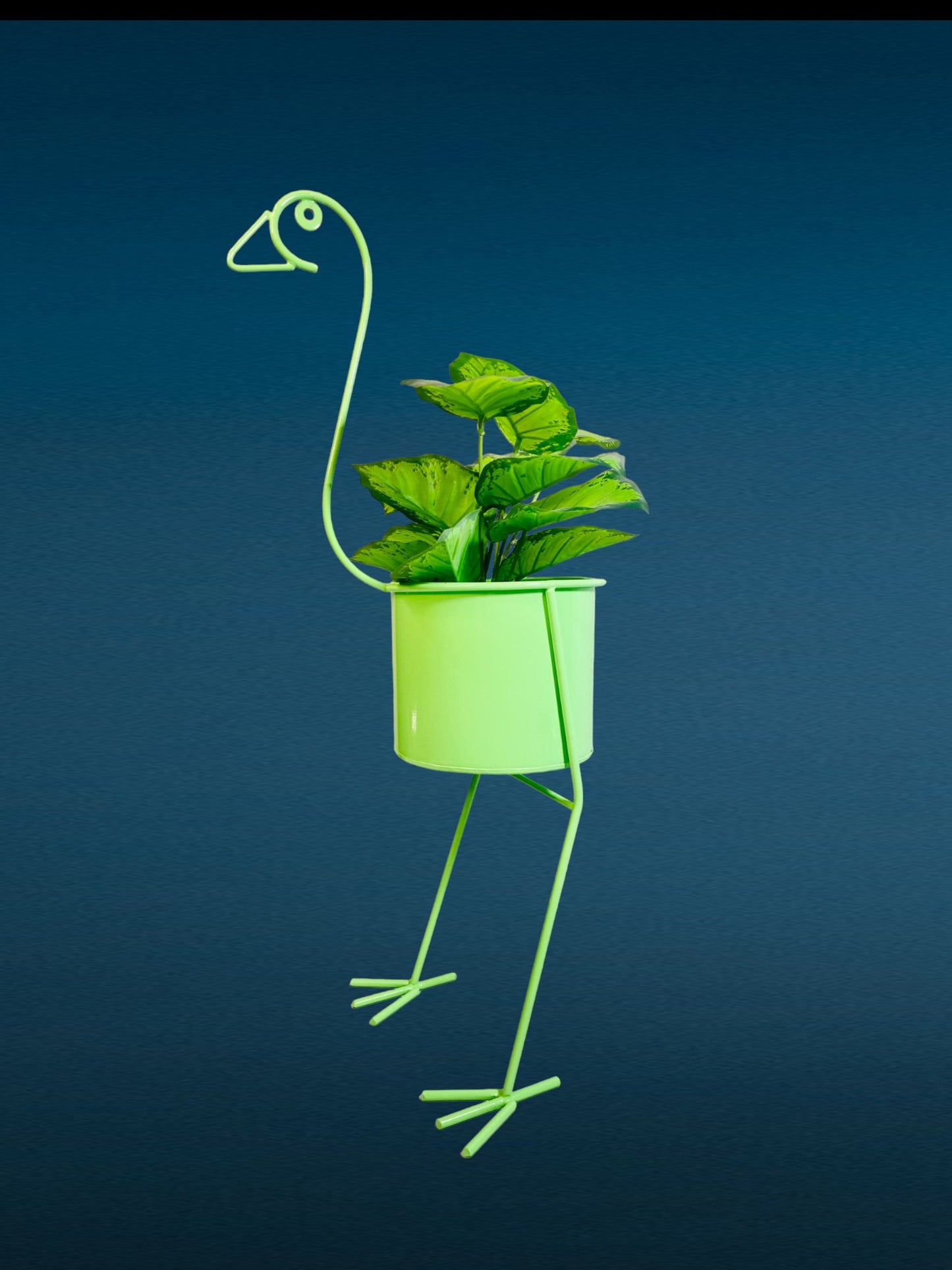Modern Metal peacock Flower Stands Planter Stand with Planter Green Color