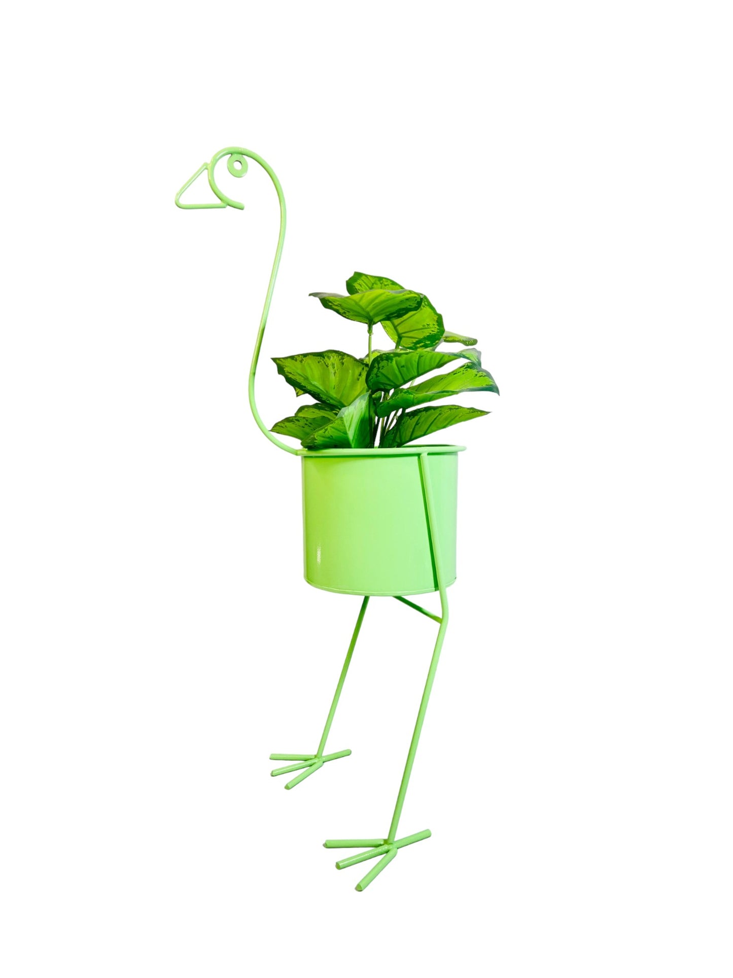 Modern Metal peacock Flower Stands Planter Stand with Planter Green Color