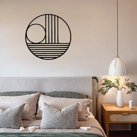 Anasay Geometric Metal Wall Art – Modern Circle Decor for Stylish Homes