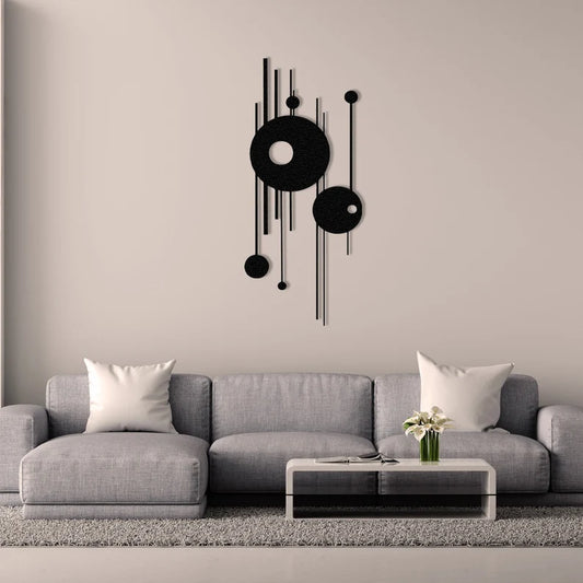 Anasay Geometric Metal Wall Art – Modern Abstract Minimalist Sculpture for Living Room