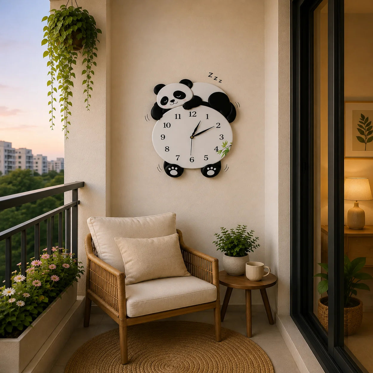 Premium Wall Clock Panda
