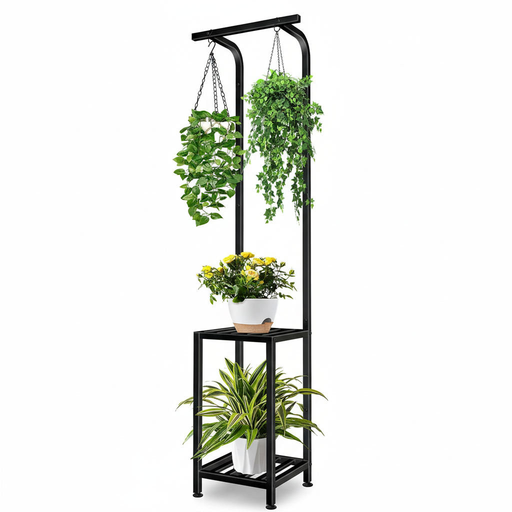 “FloraNest Multi-Function Plant Stand”